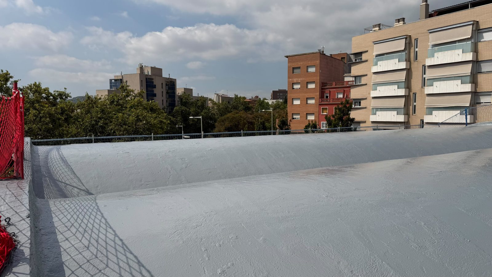 Proceso de trabajo: Cubierta de bóvedas con poliurea proyectada — Barcelona