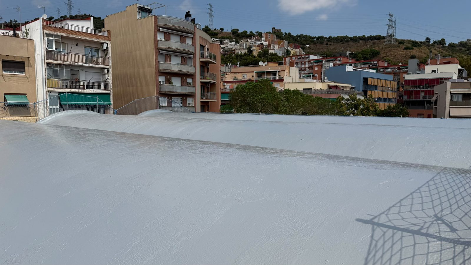 Proceso de trabajo: Cubierta de bóvedas con poliurea proyectada — Barcelona